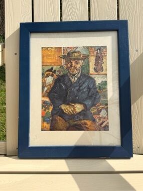 Van Gogh Blue Framed Wall Art Print - Coastal Home Accent